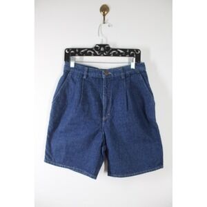 Vtg Calvin Klein 14 (29" Waist) Blue Denim Shorts 90s High Waist Pleated USA